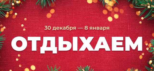 Отдыхаем до 9-го января!