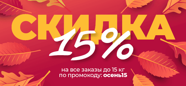 Осенняя скидка 15%!