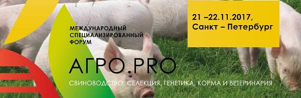 Приглашаем на международный специализированный форум «AГРО.PRO. Свиноводство: селекция, генетика, корма и ветеринария»!