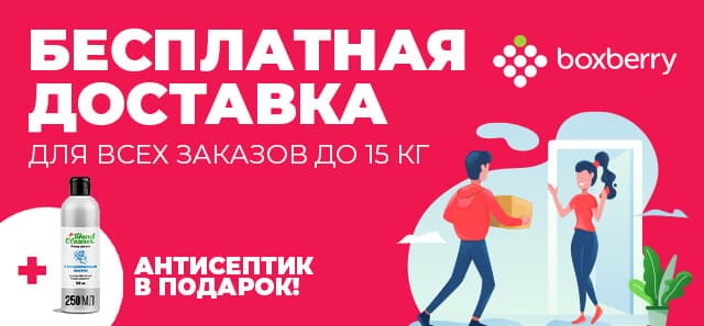 Бесплатная доставка и антисептик в подарок от 100ing.ru!