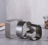 Купить Набор форм для выпечки и выкладки "Круг, квадрат, сердце", 10 х 10 х 5 см, 3 шт.