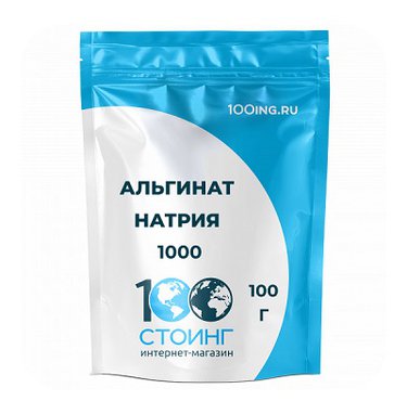 Альгинат натрия 1000 (E401) 100 гр | 100ing.ru