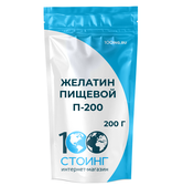Купить Желатин пищевой П-200 (прочность 212; 30 mesh), 200 гр