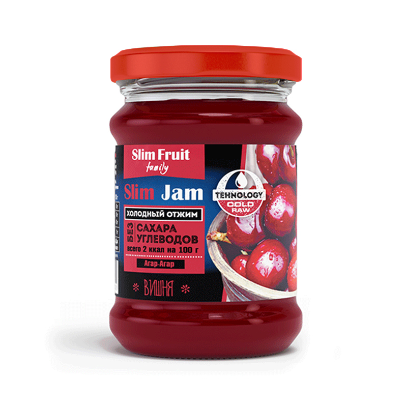 Джем "Slim Jam" без сахара (вишня) 250 мл.