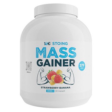 Гейнер Mass Gainer со вкусом "Клубника-банан" (3000 гр)